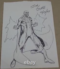 Vintage 1977 Jim Craig Signed Original Marvel Comic Art Drawing Artwork