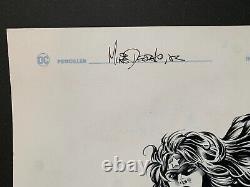 WONDER WOMAN Original Art Adriano DI BENEDETTO inks, Mike Deodato Jr. Signed