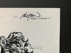 WONDER WOMAN Original Art Adriano DI BENEDETTO inks, Mike Deodato Jr. Signed