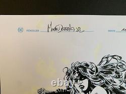 WONDER WOMAN Original Art MARK FARMER inks, Mike Deodato Jr. Signed by both