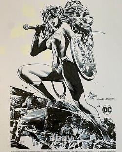 WONDER WOMAN Original Art MARK FARMER inks, Mike Deodato Jr. Signed by both