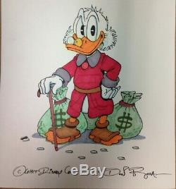 Walt Disney Don Rosa Signed Uncle Scrooge Original Art Colored Sketch Page