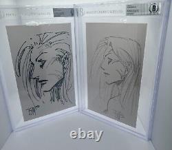 Witchblade (2) Original Art Sketch By Francis Manapul 1/1 Beckett 10 Signed