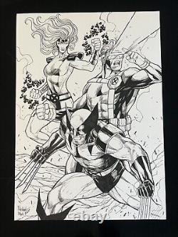 Wolverine Cyclops Phoenix X-Men (12x17) Original Art Comic By Natanael Maia