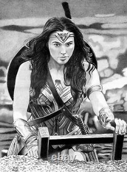 Wonder Woman 3 Amazing Pencil Portrait Art Original Comic Page By Wendel