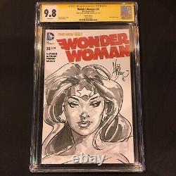 Wonder Woman 36 Blank Variant Mike Deodato Sketch Original Art CGC 9.8