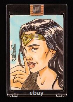 Wonder Woman DC Original Art Sketch Card by Tom Hodges (1/1 Original Art)