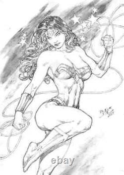 Wonder Woman Original Artwork by Ed Benes 9x12 DC Comics Pencils Diana Prince