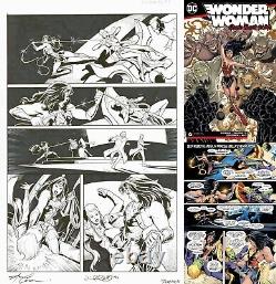 Wonder Woman Original Comic Art Page SIGNED X3 Amanda Conner Jimmy Palmiotti ++