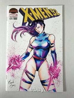 X-Men 92 #1 Psylocke Comic Book Sketch Cover Original Art by Miranda Gainey