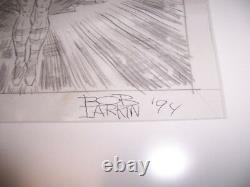 X-Men Fatal Attractions Original Pencil Comic Card Art Bob Larkin Magneto
