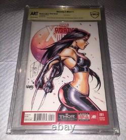 X-men #1 Blank Cbcs 9.8 Ss Original Hand Sketch Tucci & Jose Varese -ap 1 Art