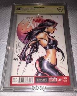 X-men #1 Blank Cbcs 9.8 Ss Original Hand Sketch Tucci & Jose Varese -ap 1 Art