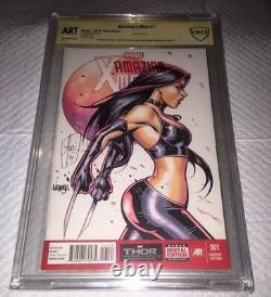 X-men #1 Blank Cbcs 9.8 Ss Original Hand Sketch Tucci & Jose Varese -ap 1 Art