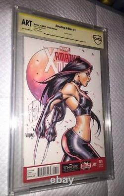 X-men #1 Blank Cbcs 9.8 Ss Original Hand Sketch Tucci & Jose Varese -ap 1 Art