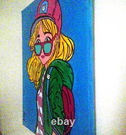 Young Girl#3 Anime Cartoon Style Pop Art Original Acrylic Painting 16x20 Inches