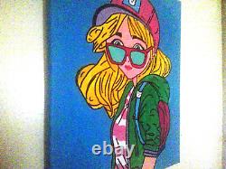 Young Girl#3 Anime Cartoon Style Pop Art Original Acrylic Painting 16x20 Inches