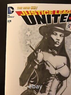 ZATANNA Justice League United #0 SKETCH COVER ORIGINAL ART DC COMICS 002 AUCTION