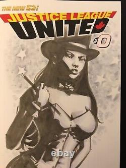 ZATANNA Justice League United #0 SKETCH COVER ORIGINAL ART DC COMICS 002 AUCTION