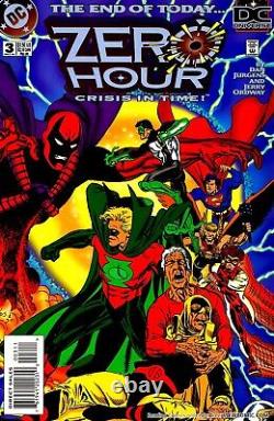 ZERO HOUR #3 ART original COLOR GUIDE 1994 SUPERMAN WAVERIDER LANTERN EXTANT JSA